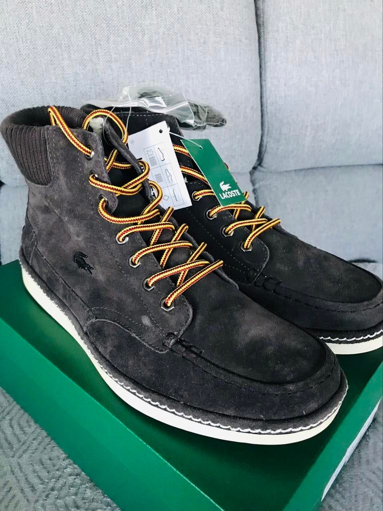 NIEUW in Doos Lacoste Maat 42 Leather Bruin, Ophalen, Overige kleuren, Lacoste, Boots