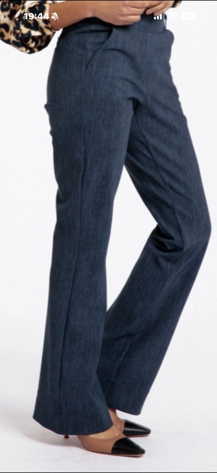 Studio Anneloes flair bonded denim look maat L, Ophalen, Blauw, Maat 42/44 (L), Zo goed als nieuw
