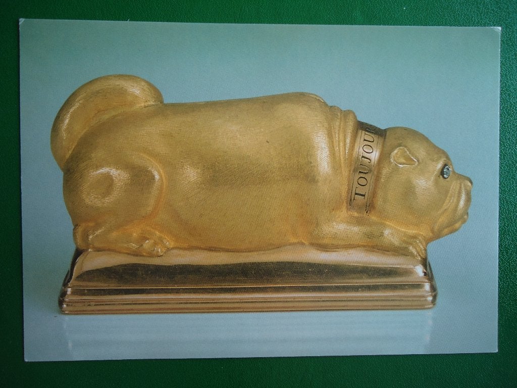(1576) Kaart: Snuifdoos in de vorm van een mopshond, Verzenden, 1980 tot heden, Ongelopen
