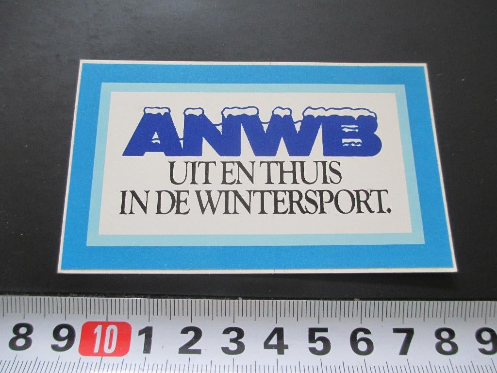 sticker ANWB uit en thuis in de wintersport *, Ophalen, Zo goed als nieuw