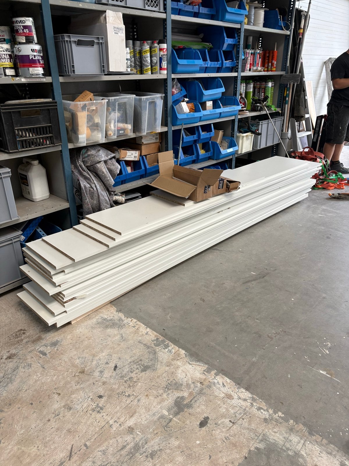 18 Meubelplaten 40x305cm, 18mm dik, Doe-het-zelf en Verbouw, Hout en Planken, Ophalen, Gebruikt, Minder dan 25 mm, Plank