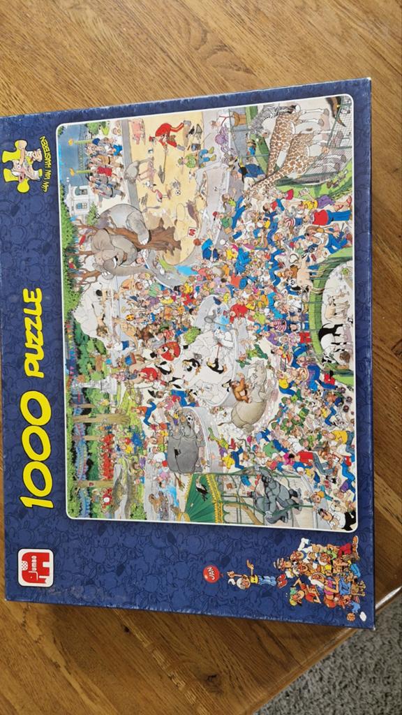 Jan van Haasteren De Dierentuin 1000 stukjes puzzel, Ophalen, 500 t/m 1500 stukjes, Zo goed als nieuw, Legpuzzel