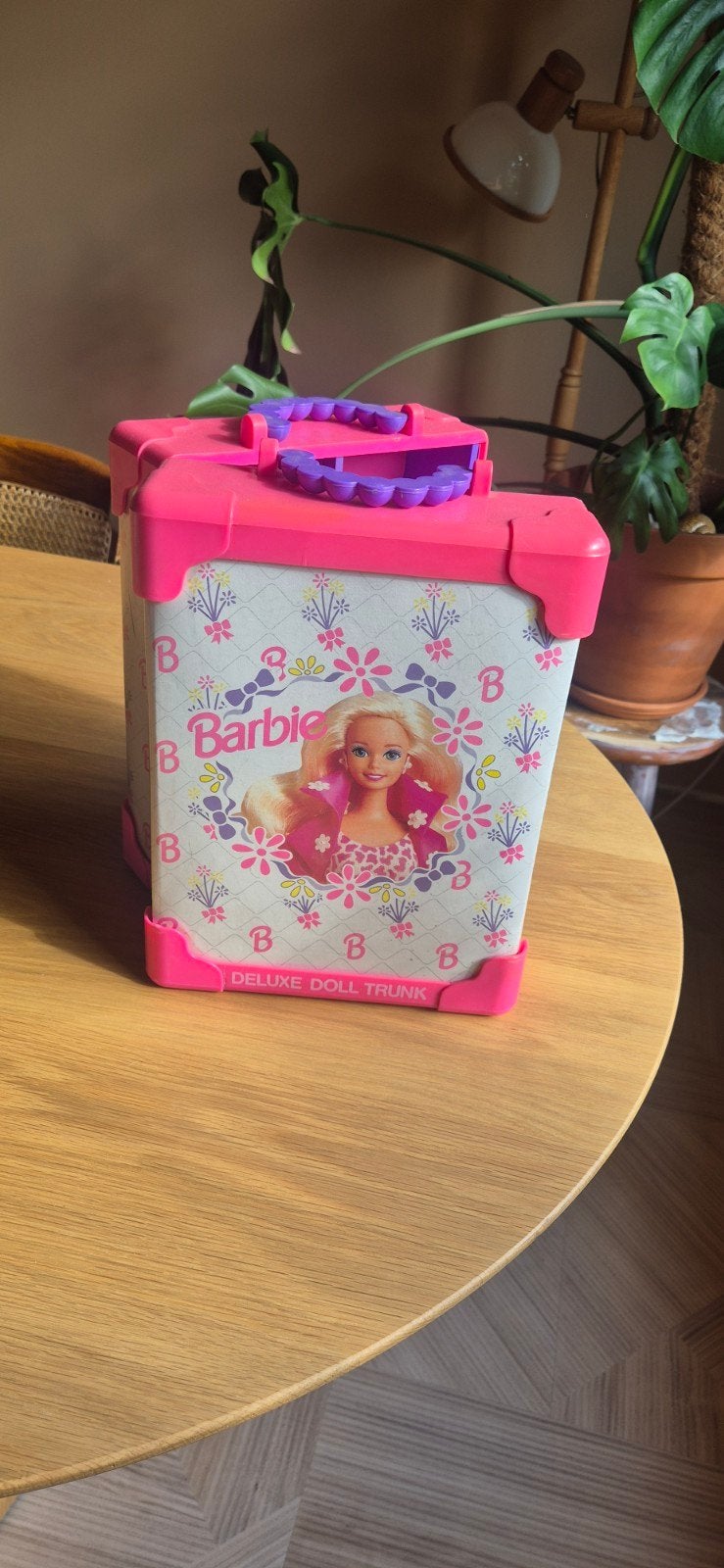 Vintage Barbie Deluxe Poppenkoffer / Opbergkoffer 1991, Ophalen of Verzenden, Gebruikt, Barbie