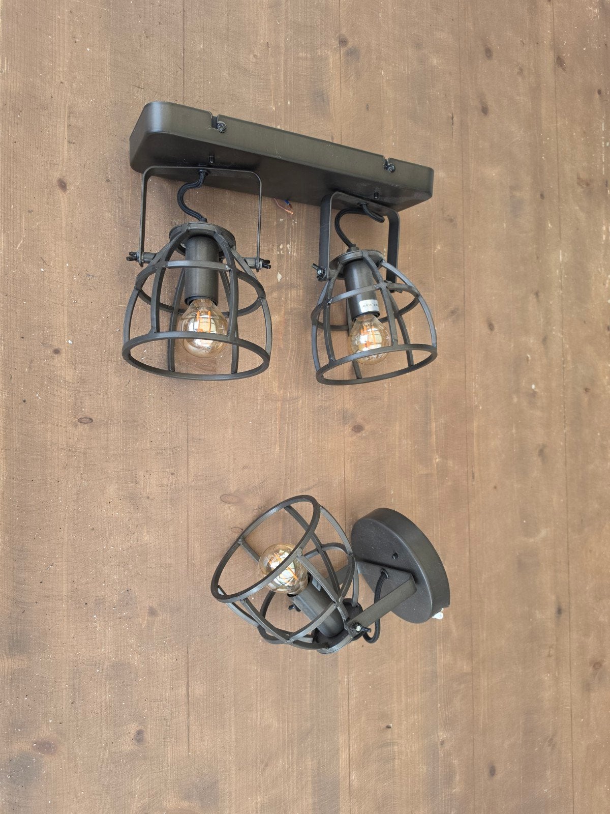 Gun metal spots, 2 stuks inclusief lichtbronnen, Ophalen, Gebruikt, LED, Verstelbaar