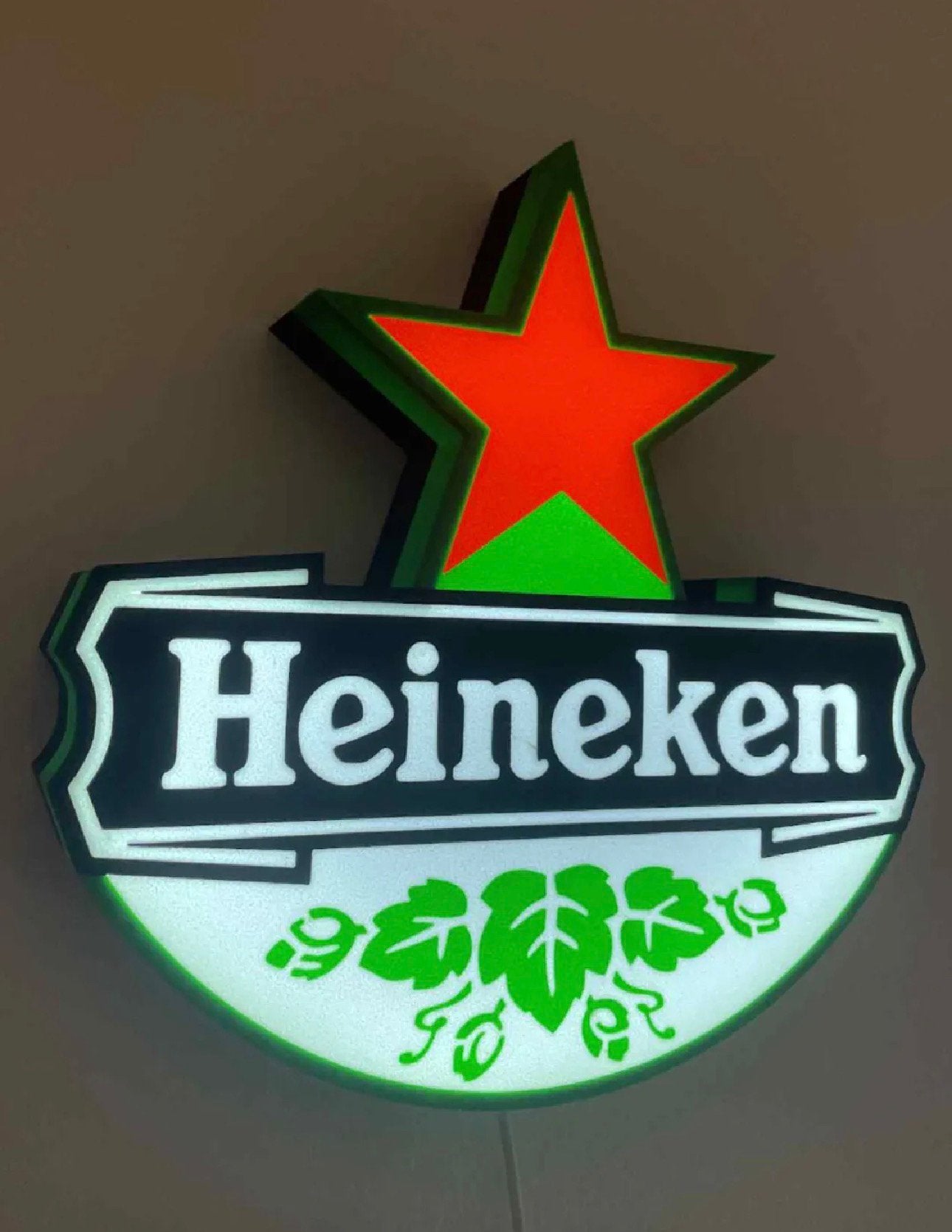 Heiniken Led reclame 26 x 26 cm, Verzamelen, Merken en Reclamevoorwerpen, Ophalen of Verzenden, Nieuw, Lichtbak of (neon) lamp