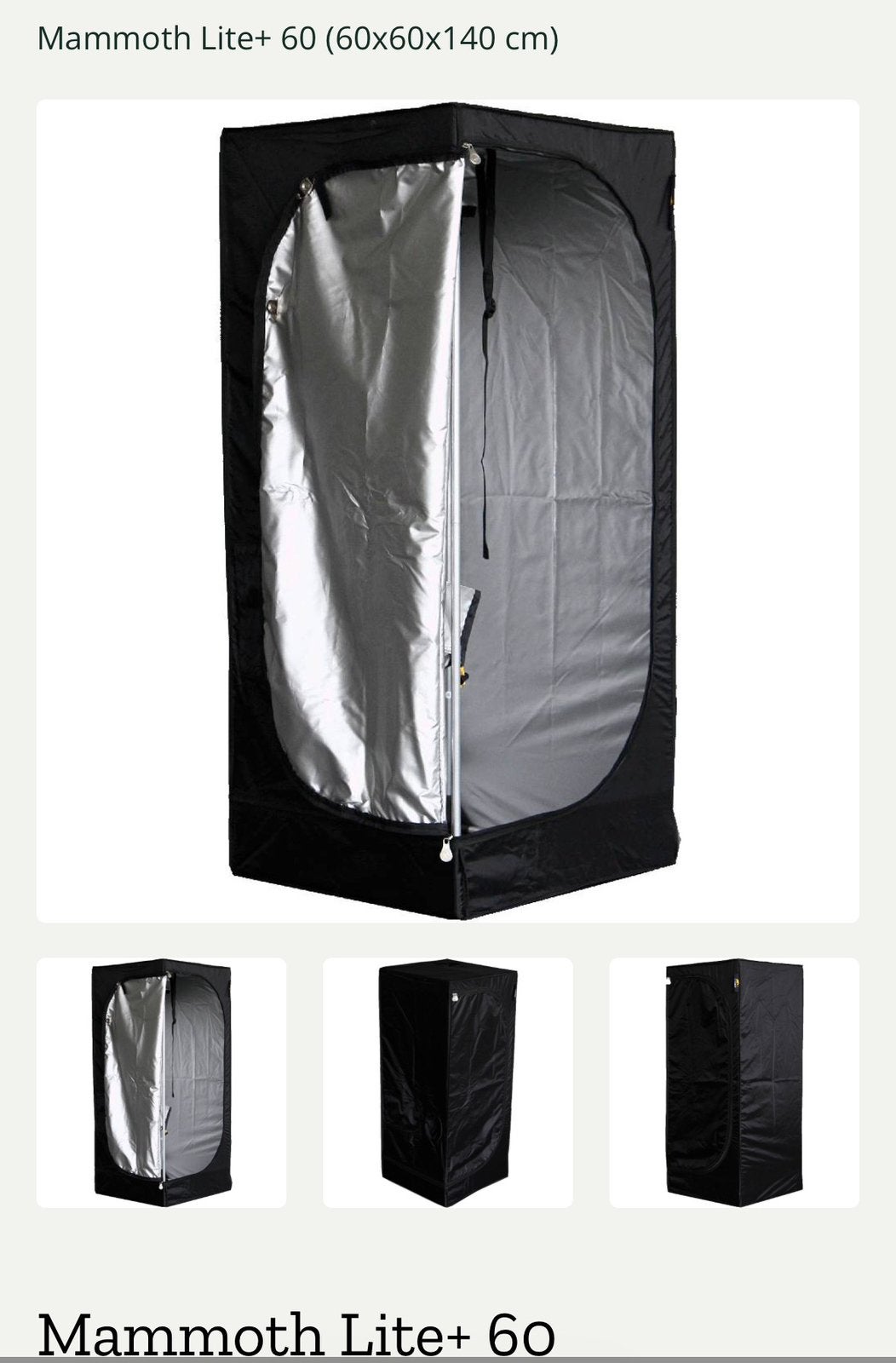 Mammoth Lite 60 kweektent, Tuin en Terras, Kweekspullen, Ophalen, Zo goed als nieuw, Kweektent