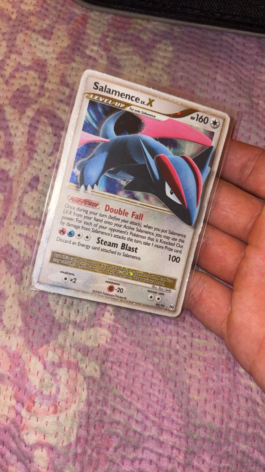 Salamence lv x 98/99 pokemon kaart 2008 vintage holo, Ophalen of Verzenden, Zo goed als nieuw