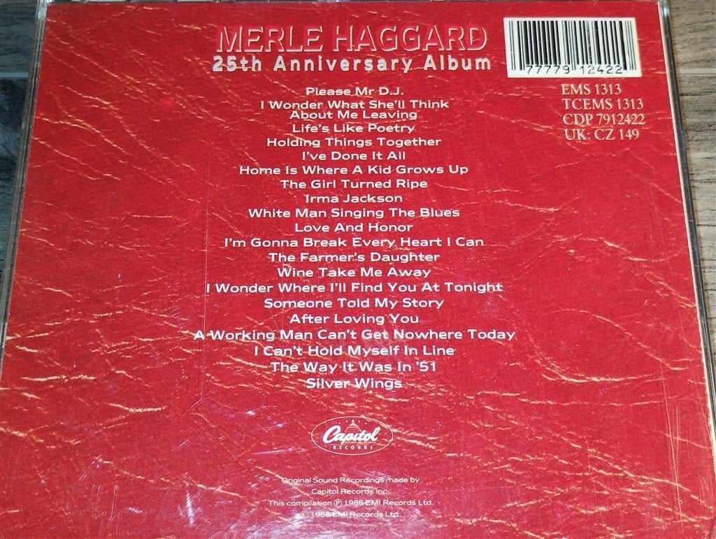 Merle Haggard ‎– 25th Anniversary Album, Cd's en Dvd's, Cd's | Country en Western, Ophalen of Verzenden, Zo goed als nieuw
