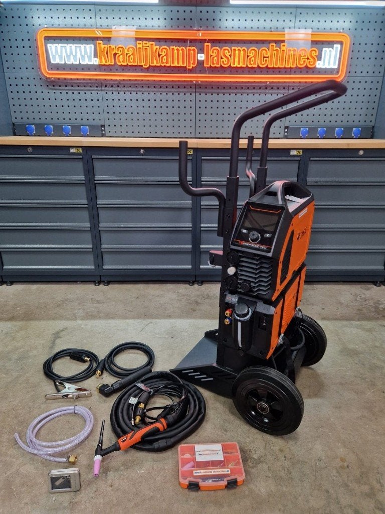 Compleet pakket! watergekoeld Jasic EVO TIG200P AC/DC 230v, Ophalen of Verzenden, Nieuw, 150 tot 250 ampère, Tig