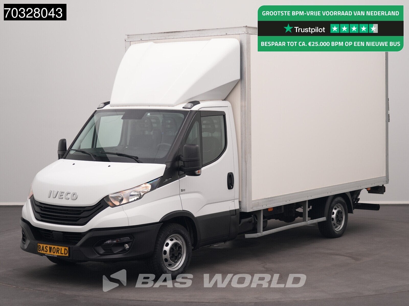 Iveco Daily 35S16 Laadklep Bakwagen Navi Airco Cruise Camera, Auto's, Bestelauto's, Stof, Euro 6, Iveco, 160 pk