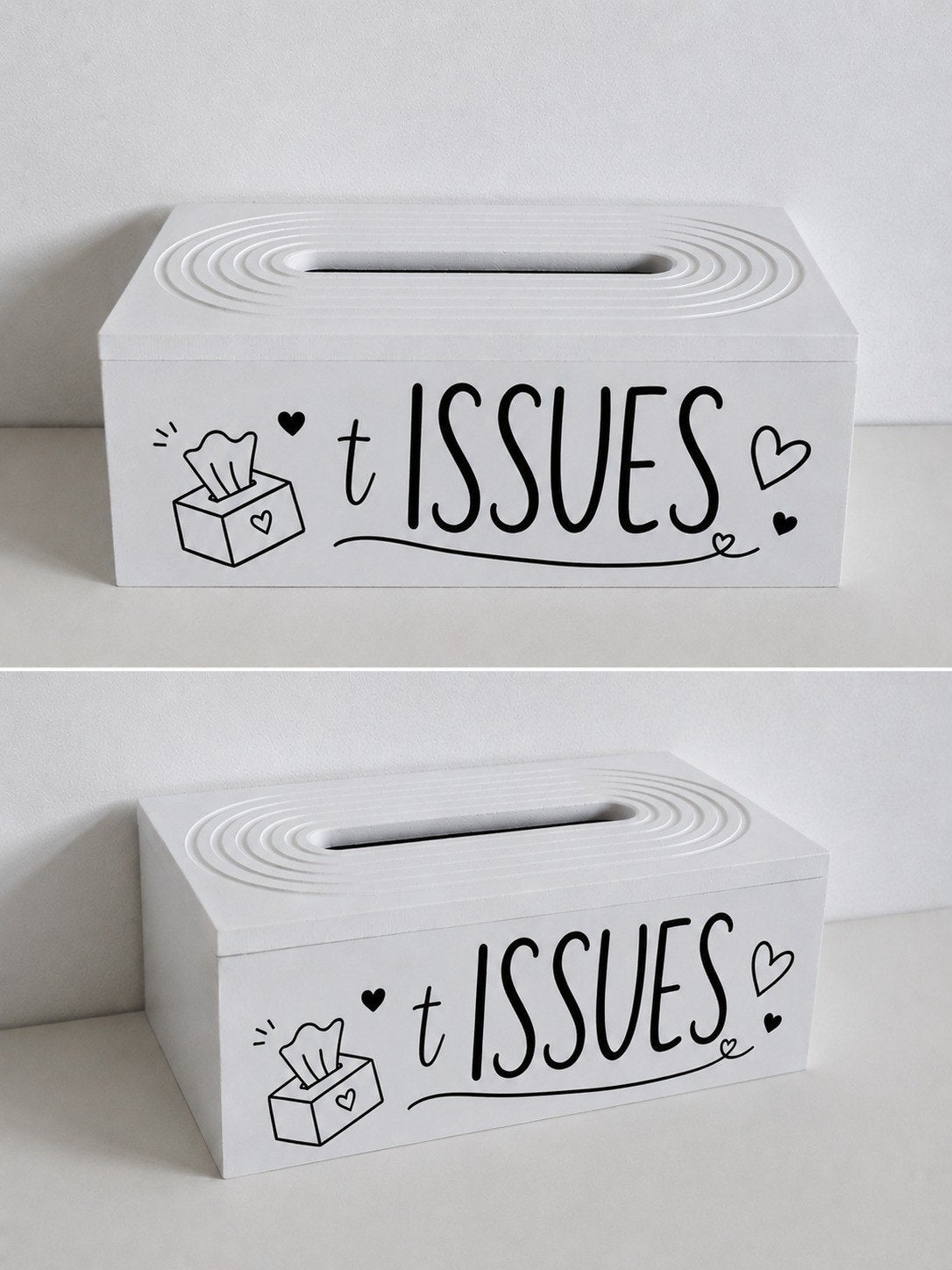 Tissuebox met zelfgekozen tekst - Uniek en persoonlijk, Hout, Nieuw, Ophalen of Verzenden, Modern
