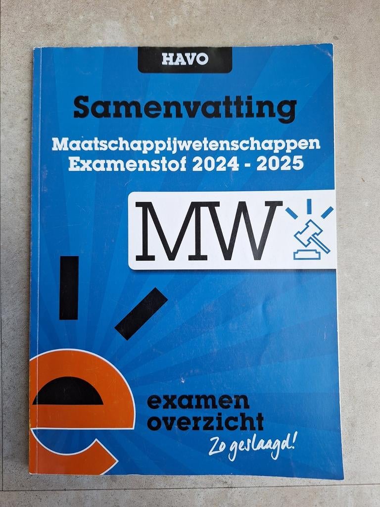 Examenoverzicht samenvatting maatschappijwetenschappen HAVO, Boeken, Ophalen, Gelezen
