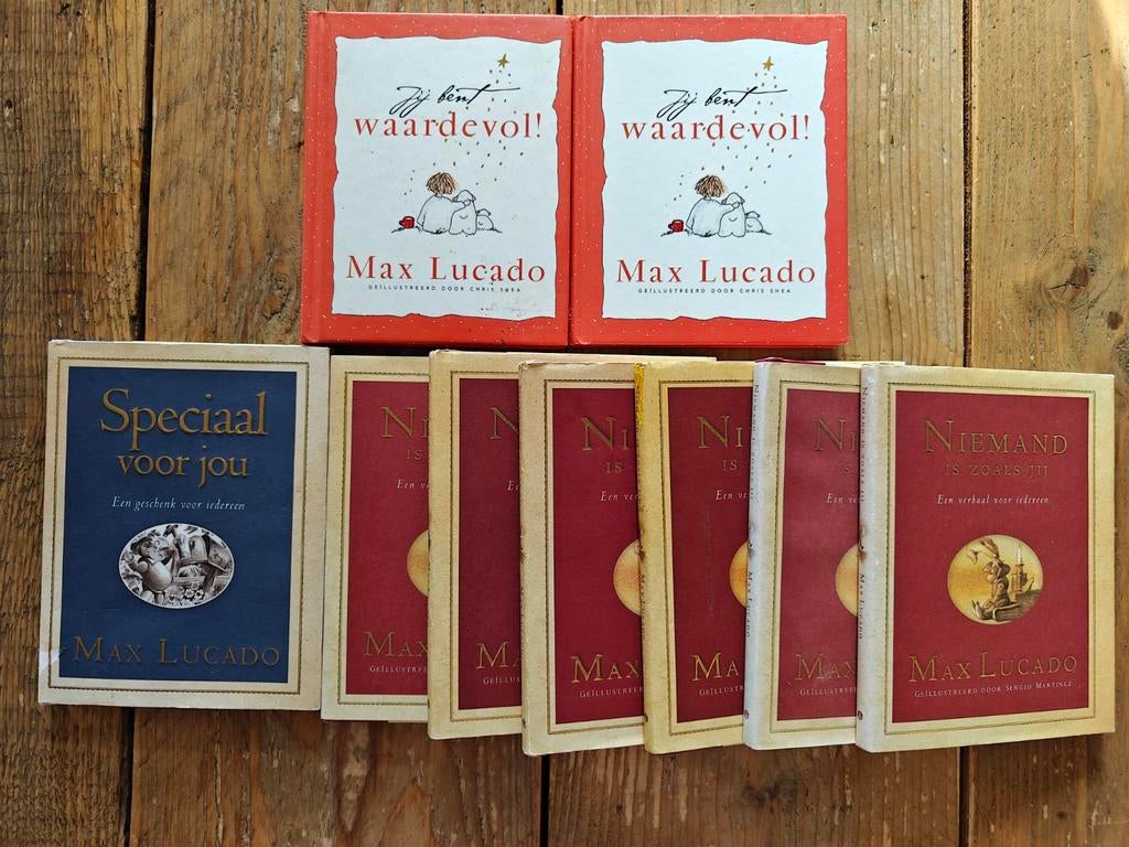9 kleine boekjes van Max Lucado., Ophalen of Verzenden, Zo goed als nieuw