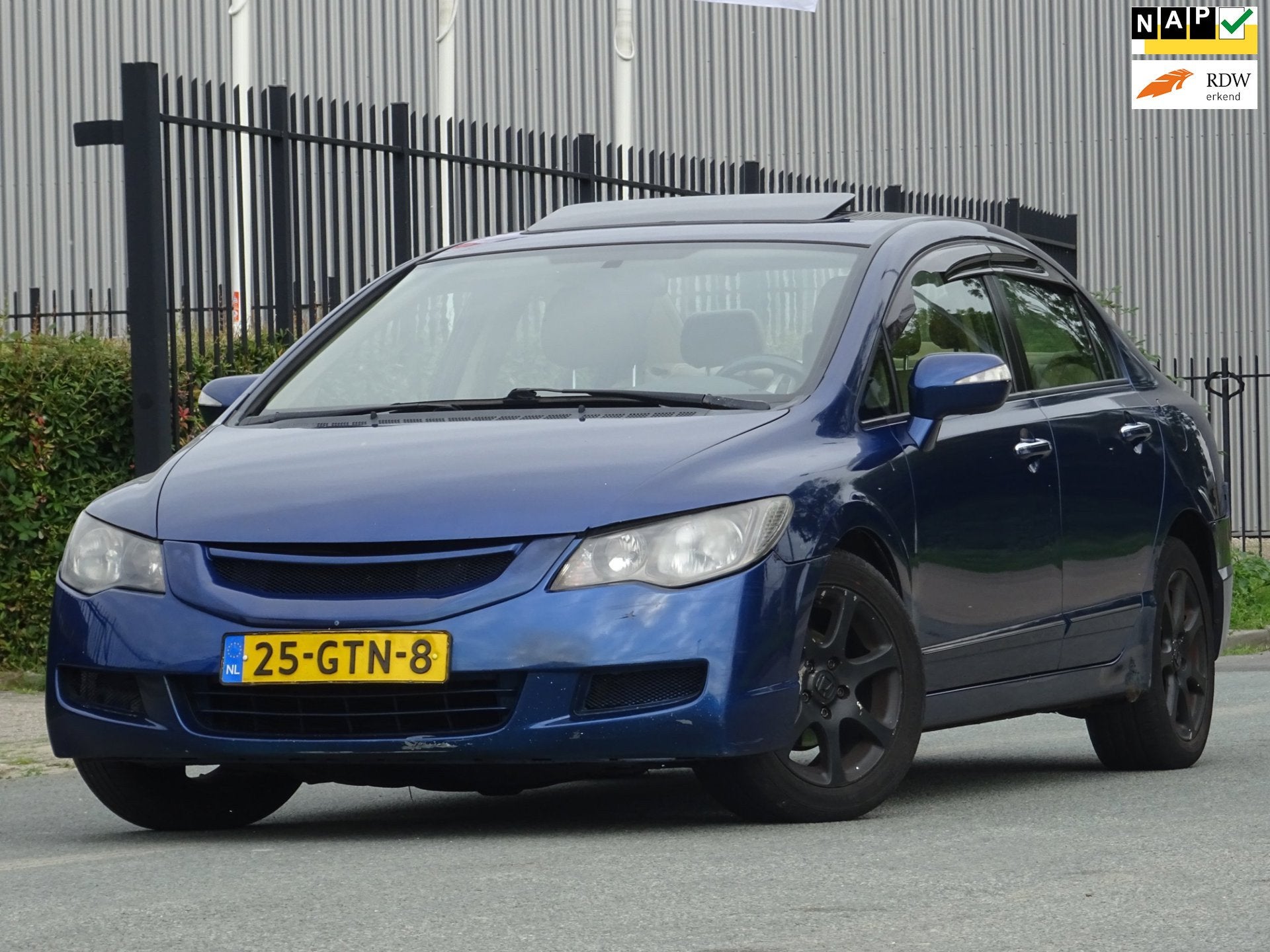 Honda Civic 1.3 Hybrid AUT. NAP/LEER/NAVI/DAK/AC/CRUISE/PDC, Auto's, Dealer onderhouden, Gebruikt, Beige, Bedrijf