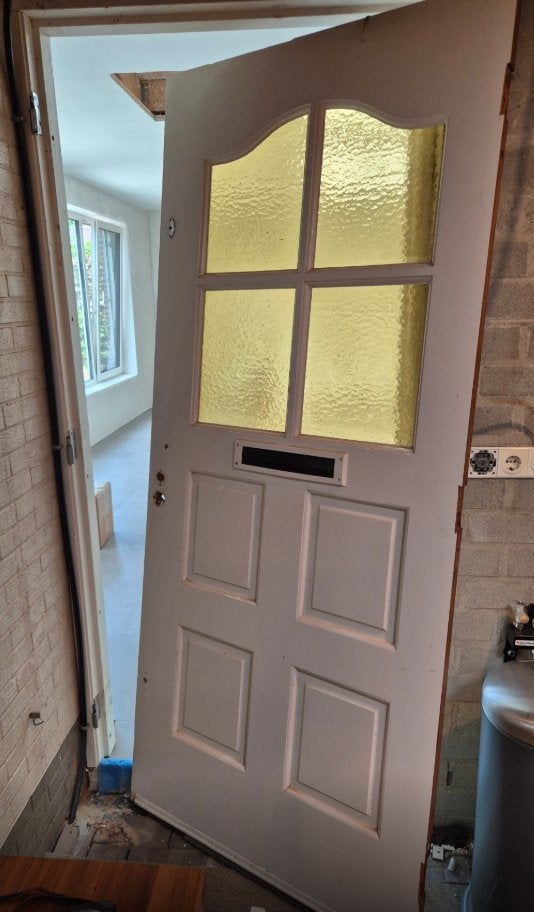 hardhouten buitendeur, Ophalen, Gebruikt, 80 tot 100 cm, Buitendeur