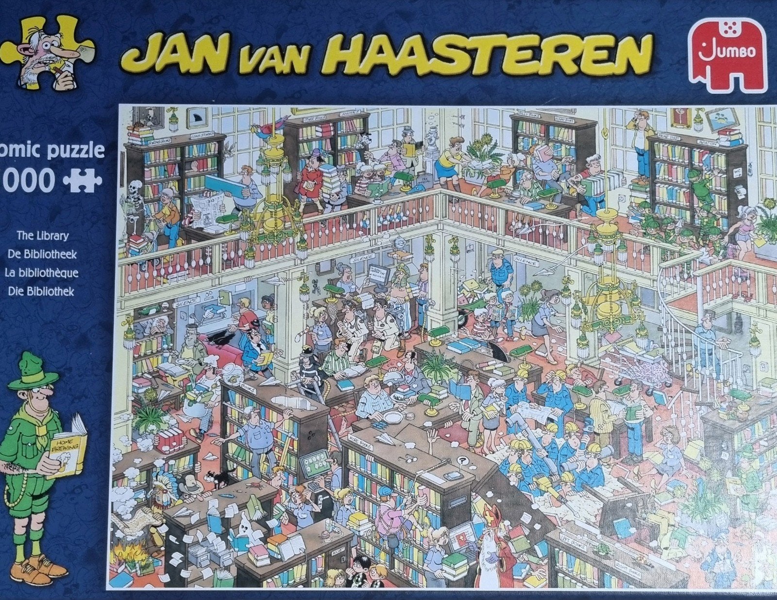 JvH puzzel De bibliotheek, Ophalen of Verzenden, 500 t/m 1500 stukjes, Zo goed als nieuw