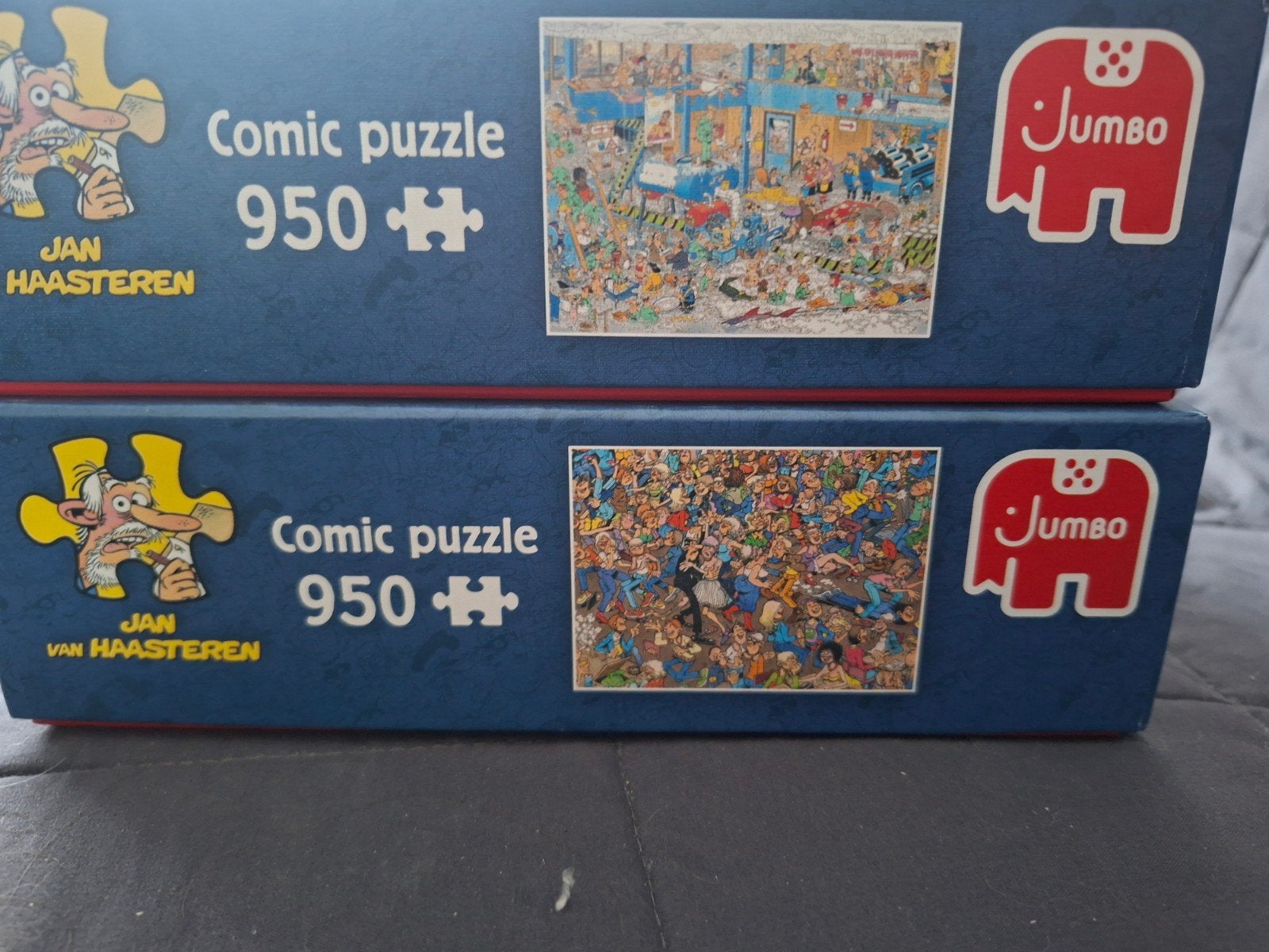 2 Jan van Haasteren Comic Puzzels 950 stukjes, Ophalen of Verzenden, 500 t/m 1500 stukjes, Gebruikt, Legpuzzel