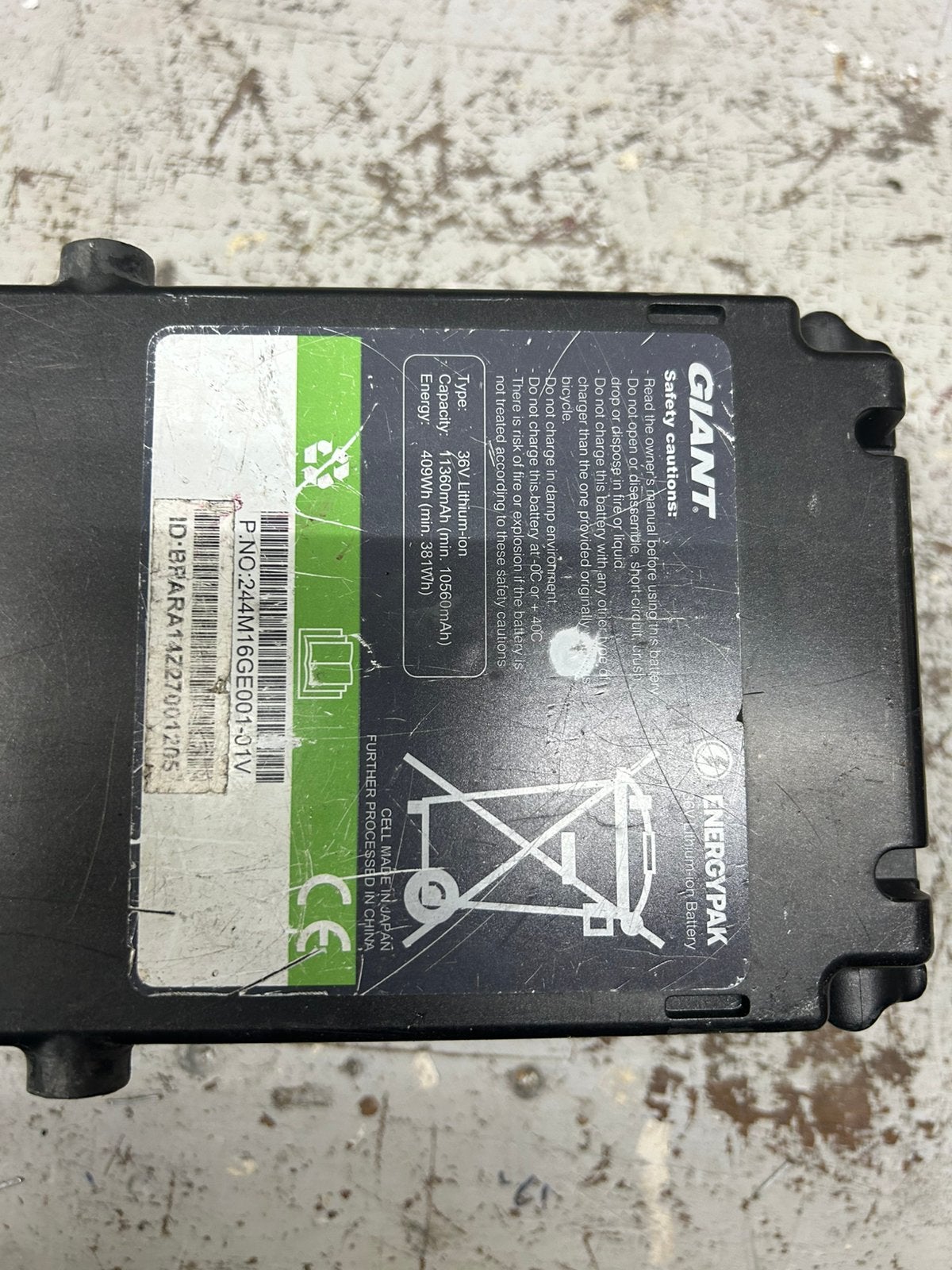 Giant twist go accu 36volt, Gebruikt