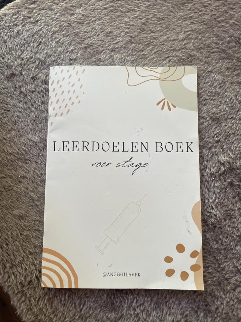 Leerdoelenboek voor stage - Verpleegkunde, Ophalen of Verzenden, Gamma, Zo goed als nieuw, MBO