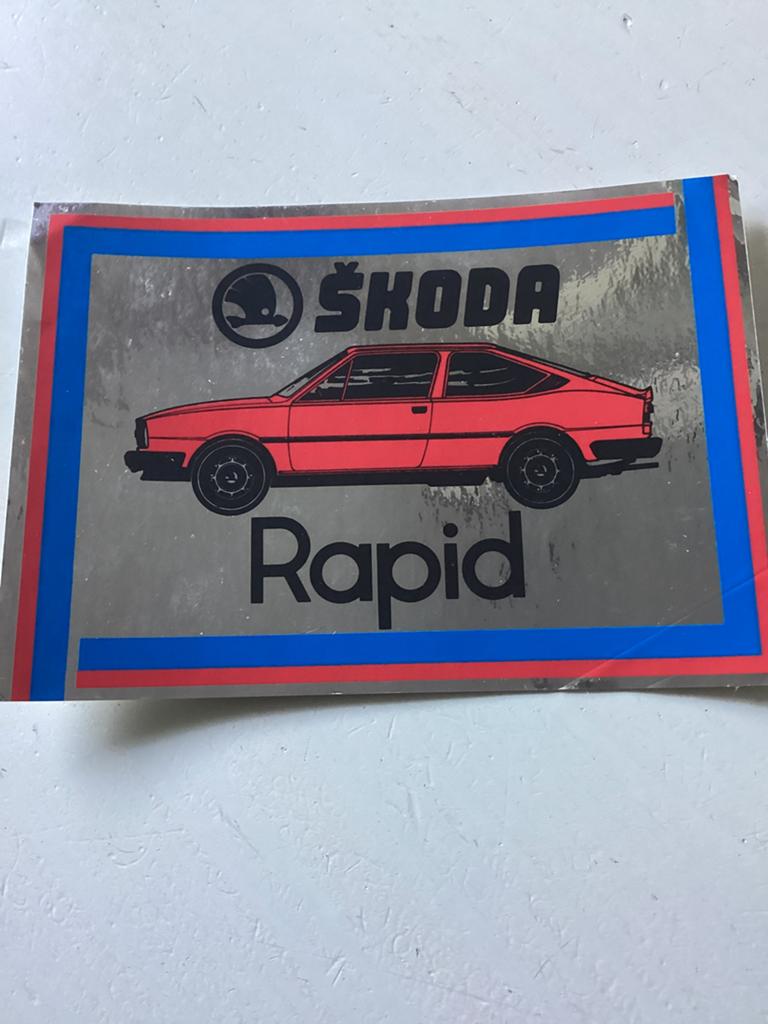 Sticker Skoda Rapid, Verzenden, Zo goed als nieuw, Auto of Motor