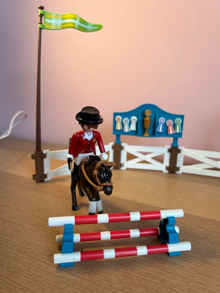 Playmobil Paardenshow Set met Hindernissen en Ruiter, Ophalen of Verzenden, Gebruikt, Los playmobil