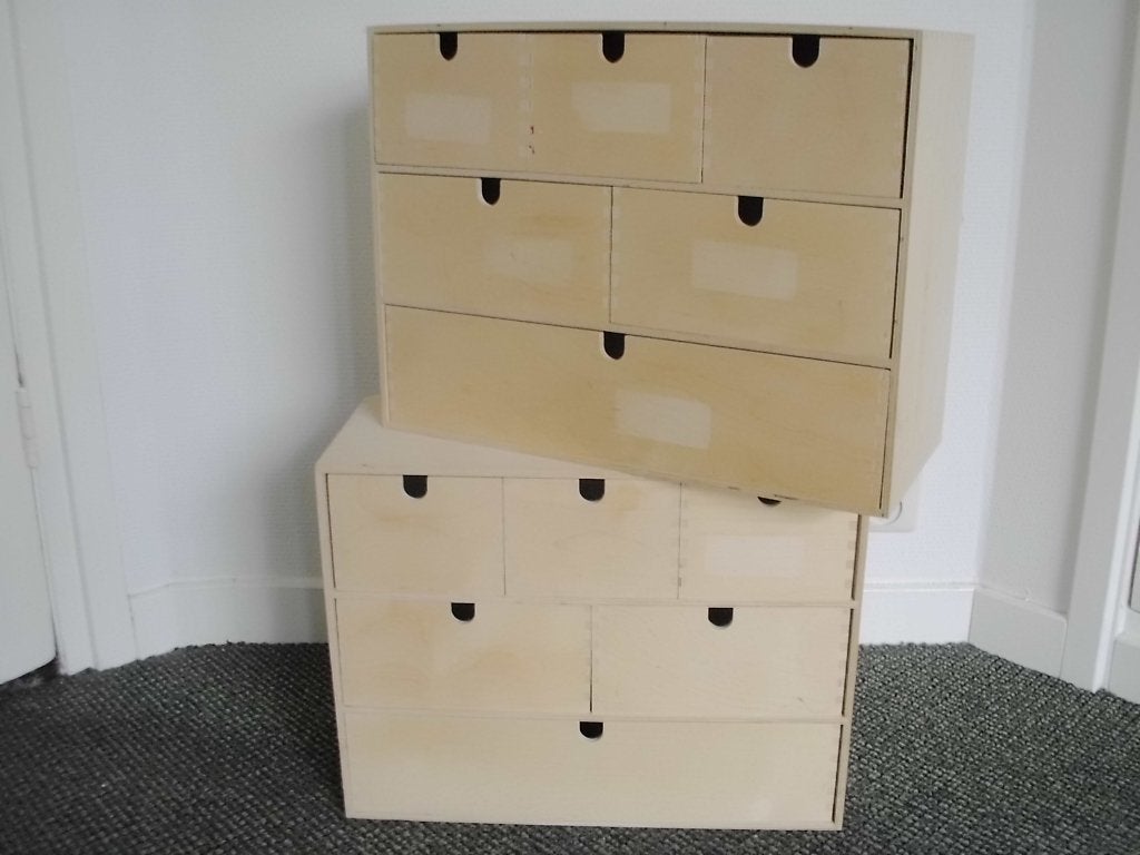 2 x IKEA MOPPE ladekasten, Ophalen, Gebruikt, 50 tot 100 cm, 3 of 4 laden