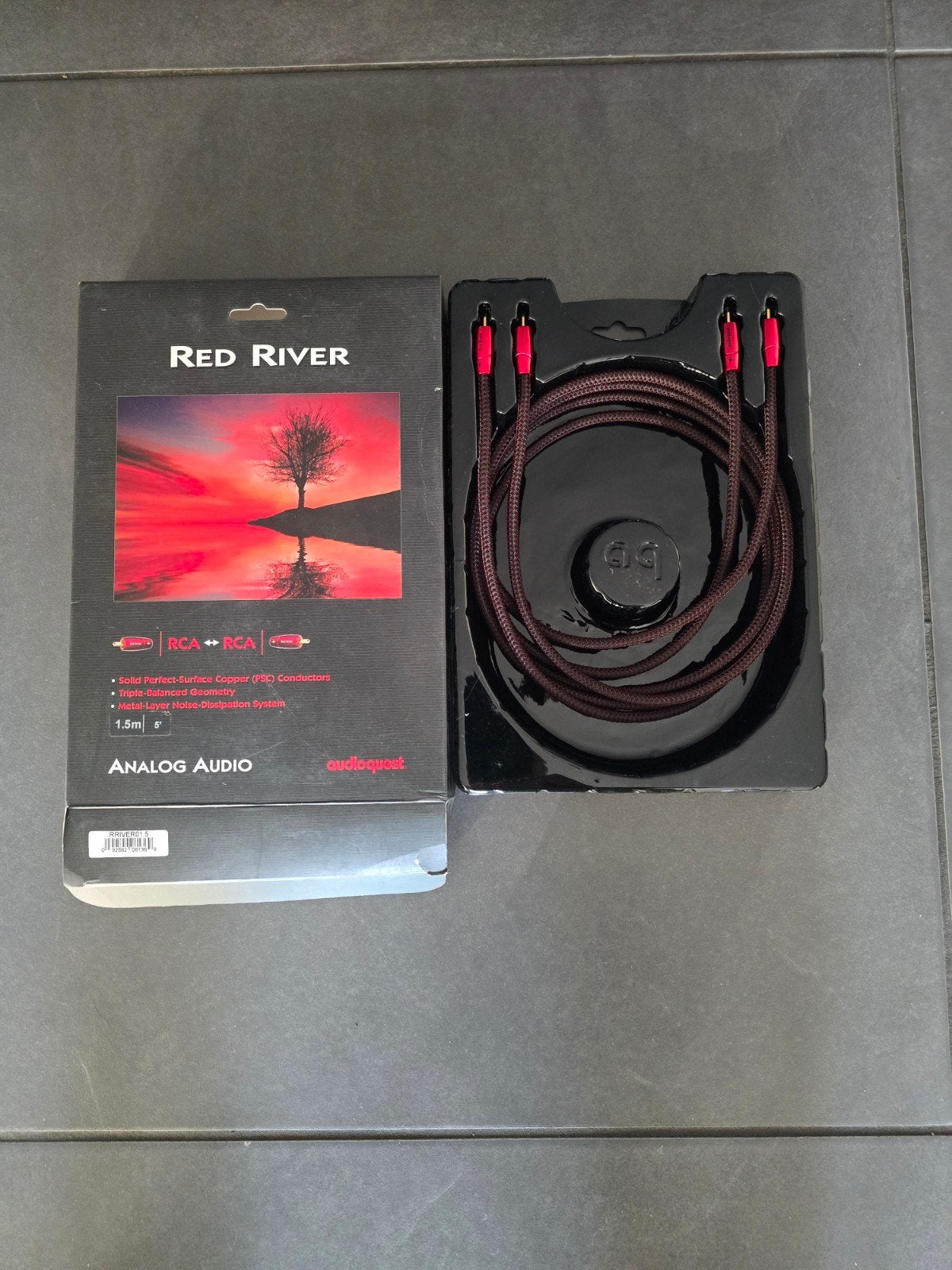 AudioQuest Red River RCA interlink kabel 1,5m, Audio, Tv en Foto, Audiokabels en Televisiekabels, Ophalen of Verzenden, Zo goed als nieuw