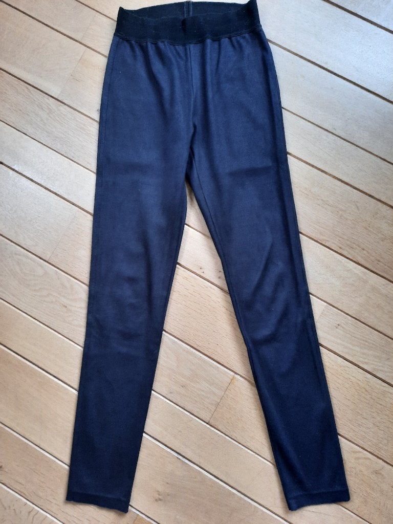 ANNA legging broek blauw suède maat S - zgan -, Kleding | Dames, Maat 38/40 (M), Ophalen of Verzenden, Zo goed als nieuw, Lang