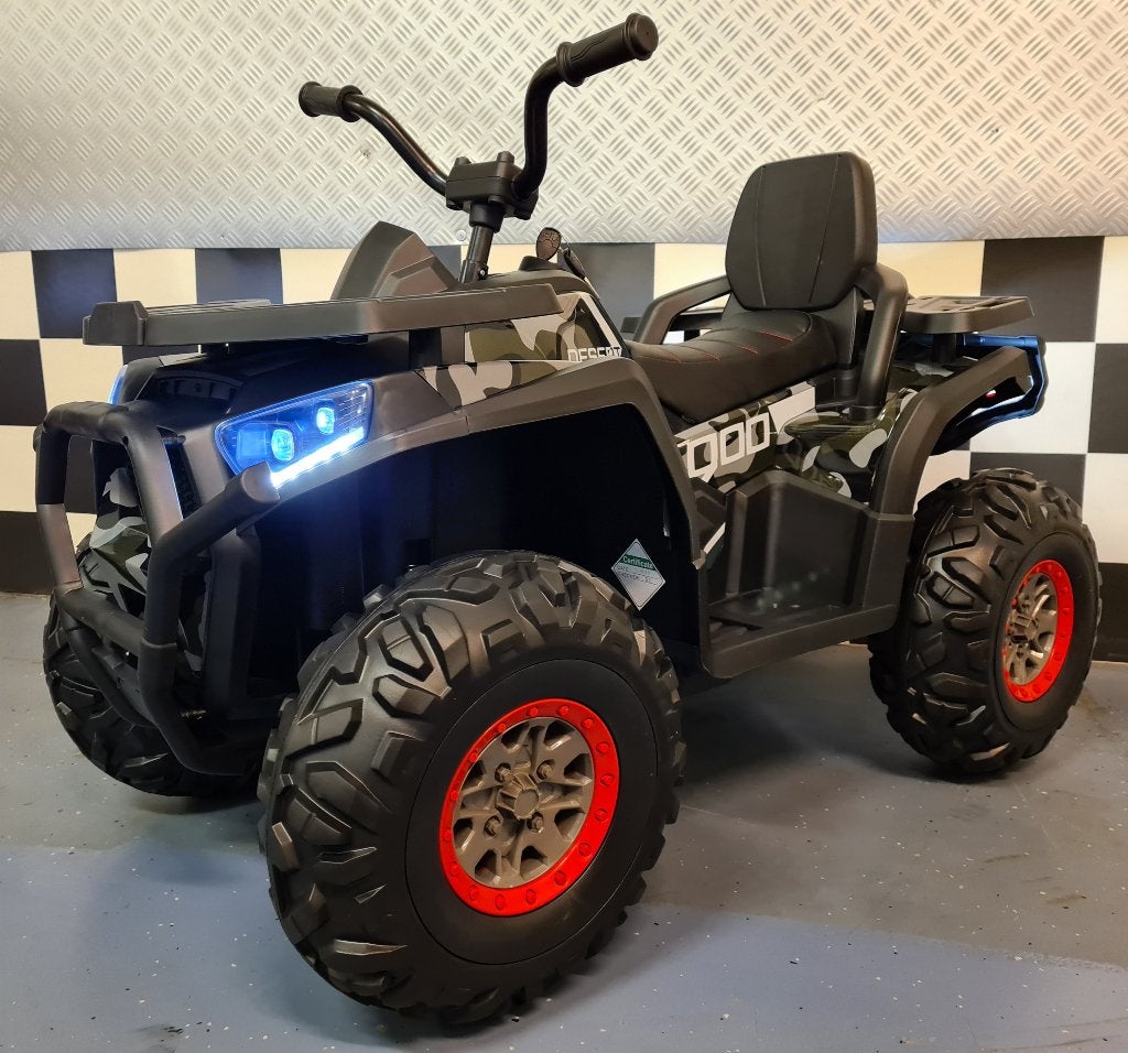 Kinder Quad desert - leren zit - 12 volt - rubberen banden, Ophalen of Verzenden, Nieuw