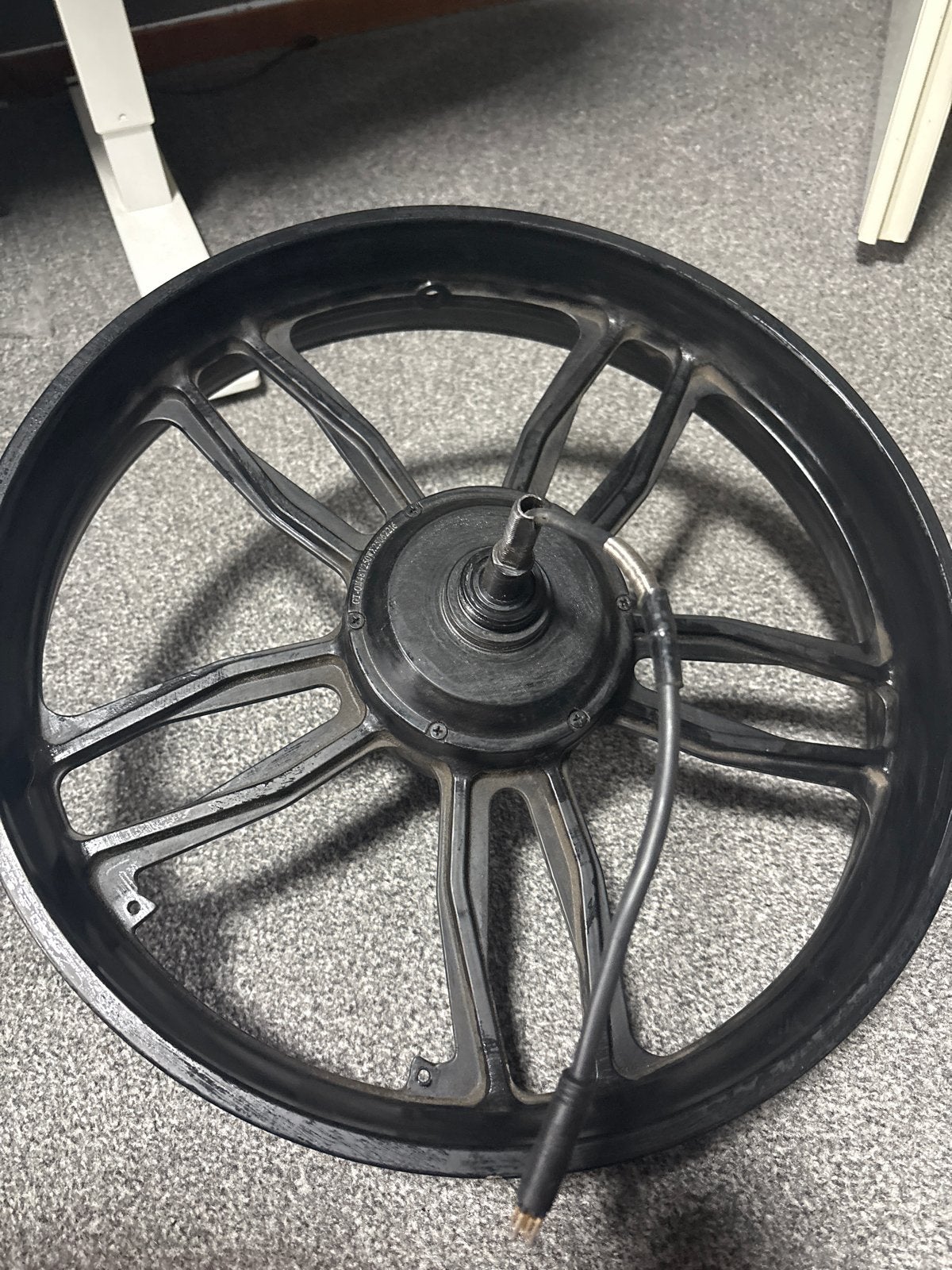 Fatbike velg met 250W motor en zwarte stekker, Fietsen en Brommers, Fietsonderdelen, Gebruikt, Wiel, Aluminium, Fatbike, Ophalen of Verzenden