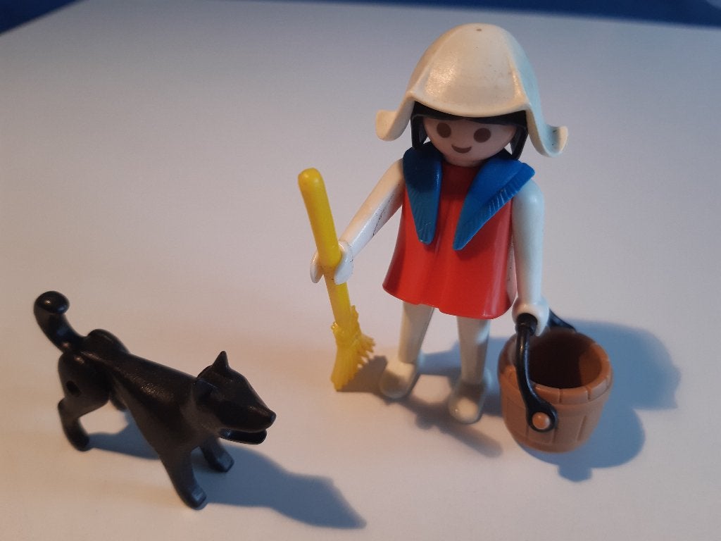 Playmobil 3374 Middeleeuwse dienstmeid - Ridders. Vintage., Gebruikt, Complete set, Ophalen of Verzenden, Knights