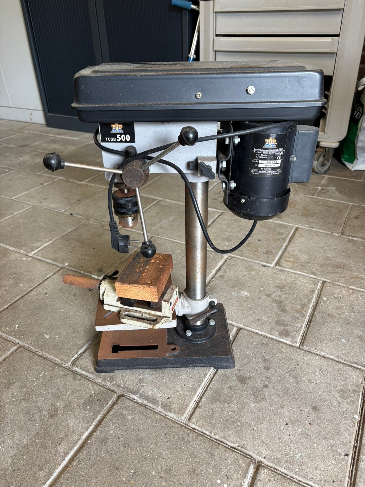 TopCraft TCSB 500, Doe-het-zelf en Verbouw, Gereedschap | Boormachines, Ophalen, Zo goed als nieuw, Kolomboormachine