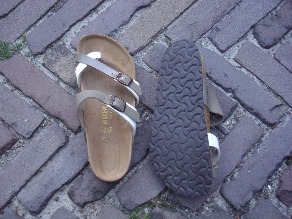 MAYARI BIRKENSTOCK KLEURRIJK 37 GRATIS VERZENDING PER POST, Slippers, Overige kleuren, Verzenden, Zo goed als nieuw