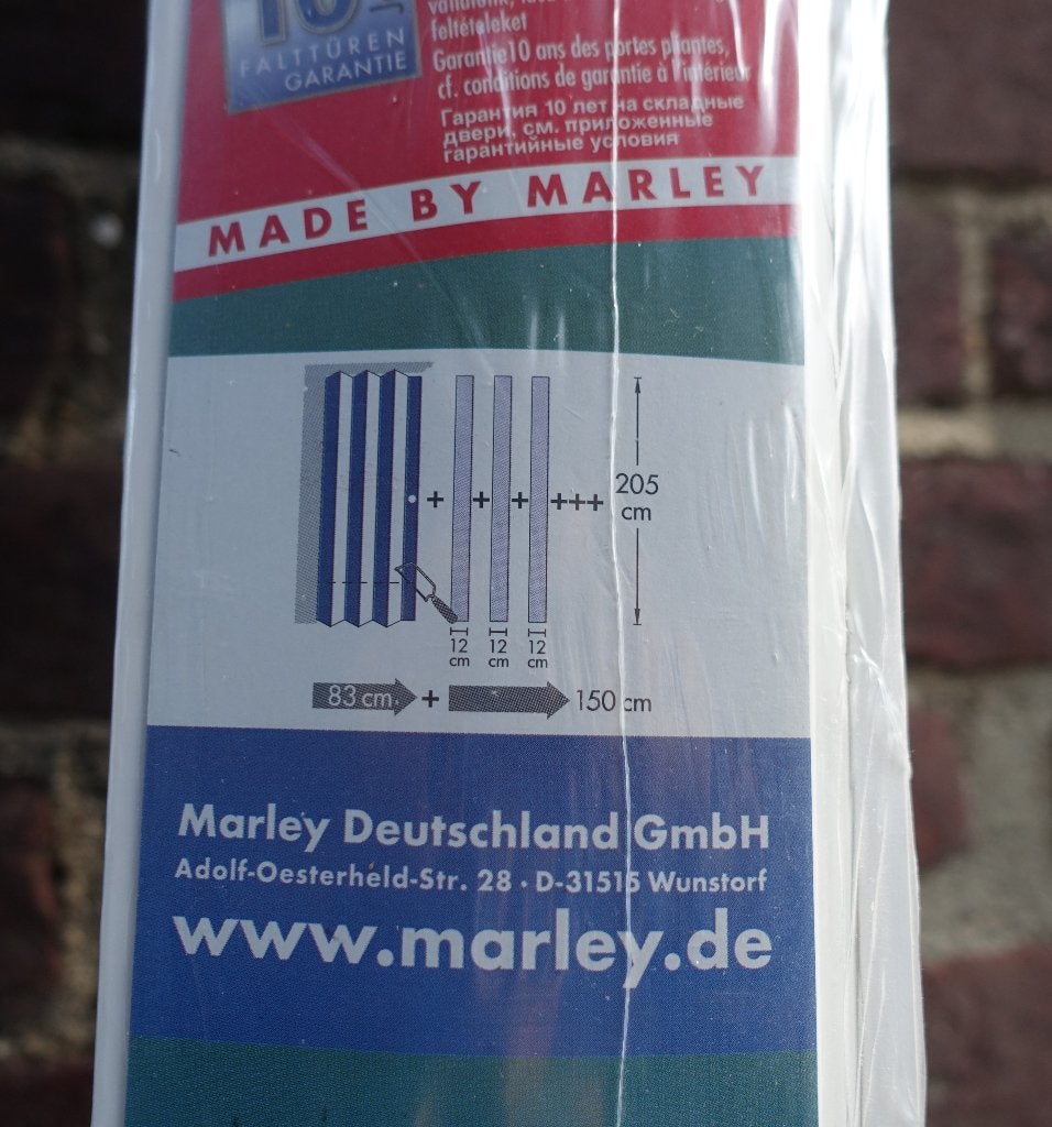 vouwdeur in wit 205 x 105 cm / nieuw - weg = weg prijs !, Ophalen, Nieuw, Overige materialen, Overige typen