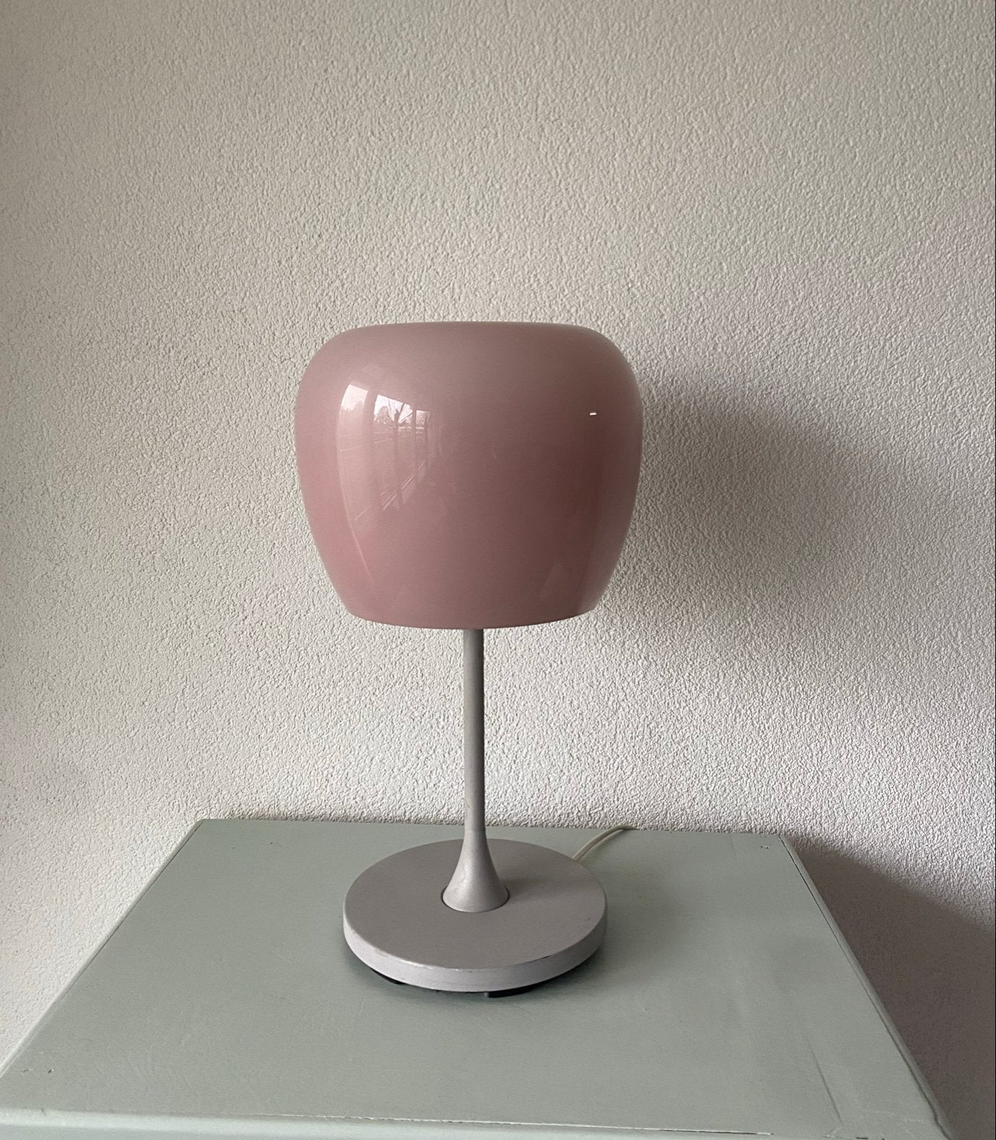 Vintage IKEA Althorn Tafellamp - Oud Roze Mushroom Kap, Gebruikt, Vintage, Paddenstoellamp, E14 (klein)