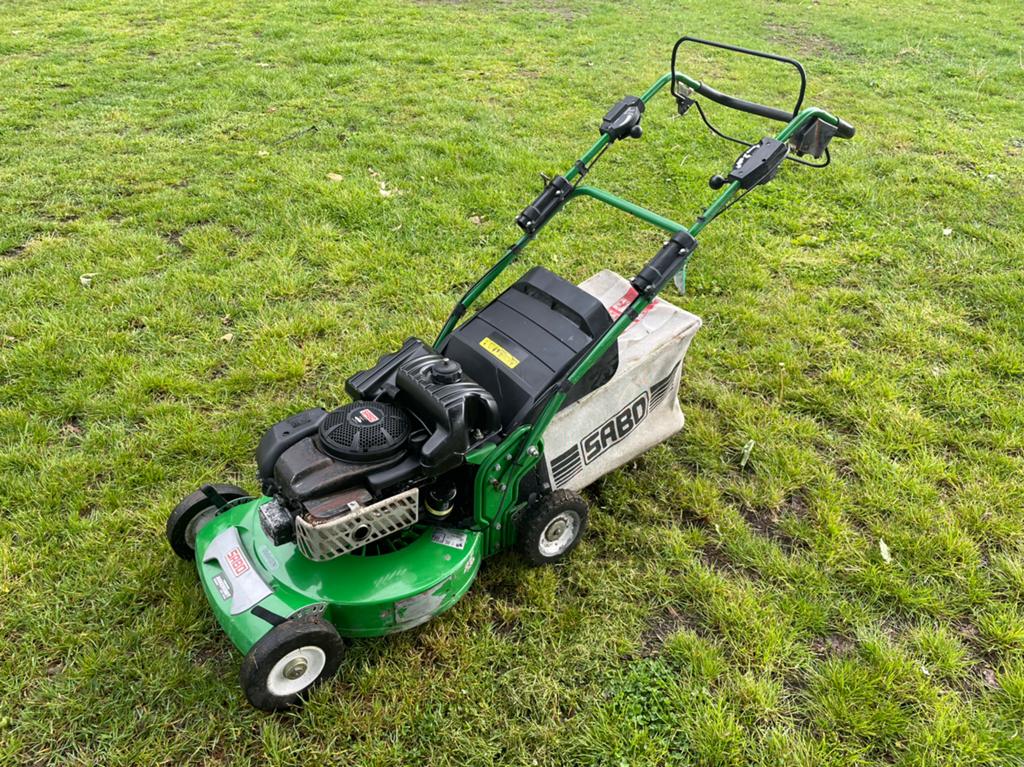 Sabo ruw terein maaier, Tuin en Terras, Grasmaaiers, Ophalen, Cirkelmaaier, Gebruikt, Opvangbak