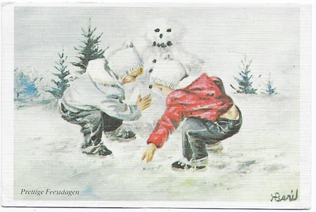 Prettige feestdagen gelopen Ansichtkaart (B5814 ), Ophalen of Verzenden, 1980 tot heden, Gelopen