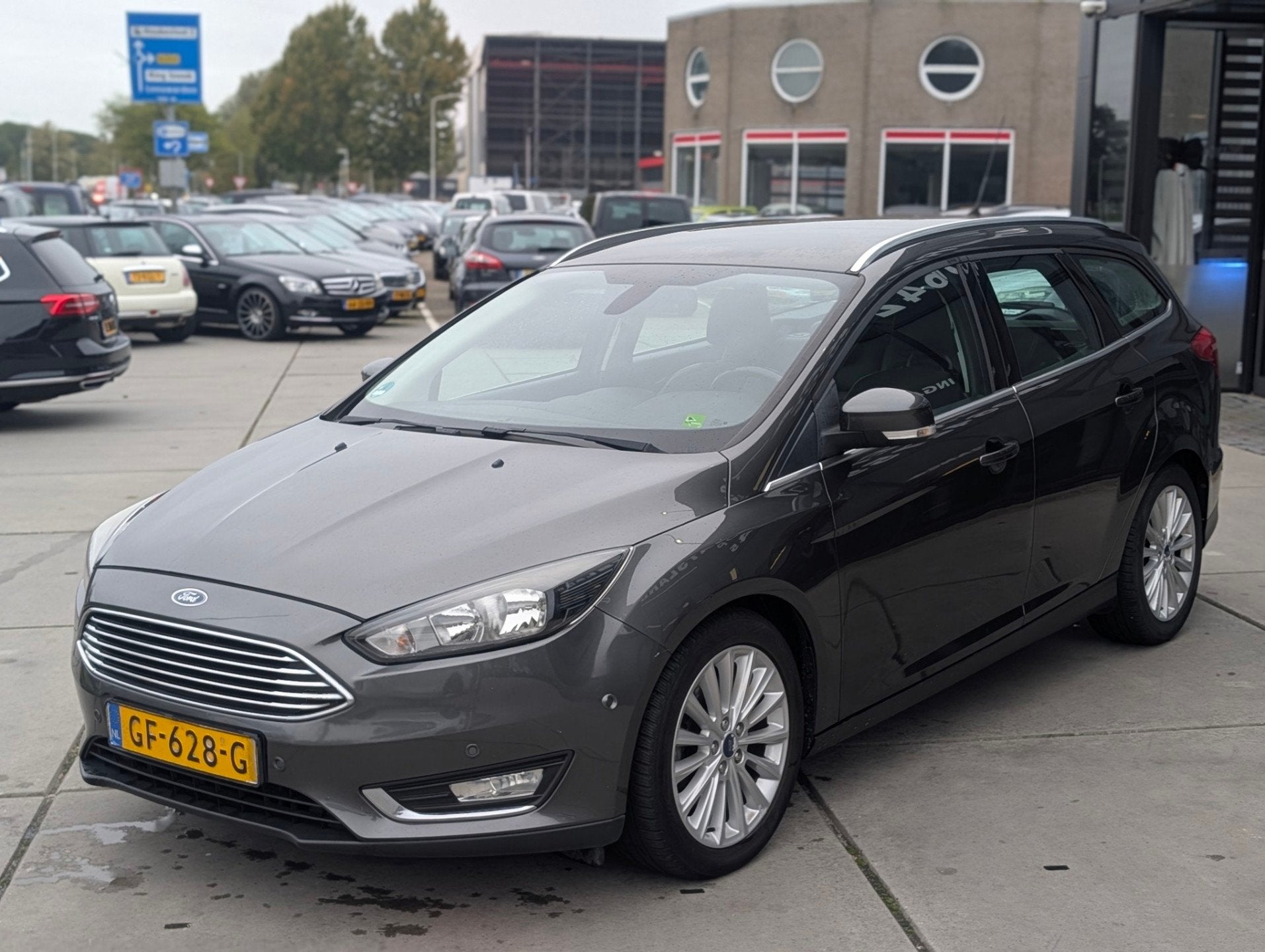 Ford Focus Wagon 2.0 TDCI Titanium Edition - Leer - Pdc - Na, Auto's, 730 kg, 4 cilinders, 150 pk, Leder en Stof