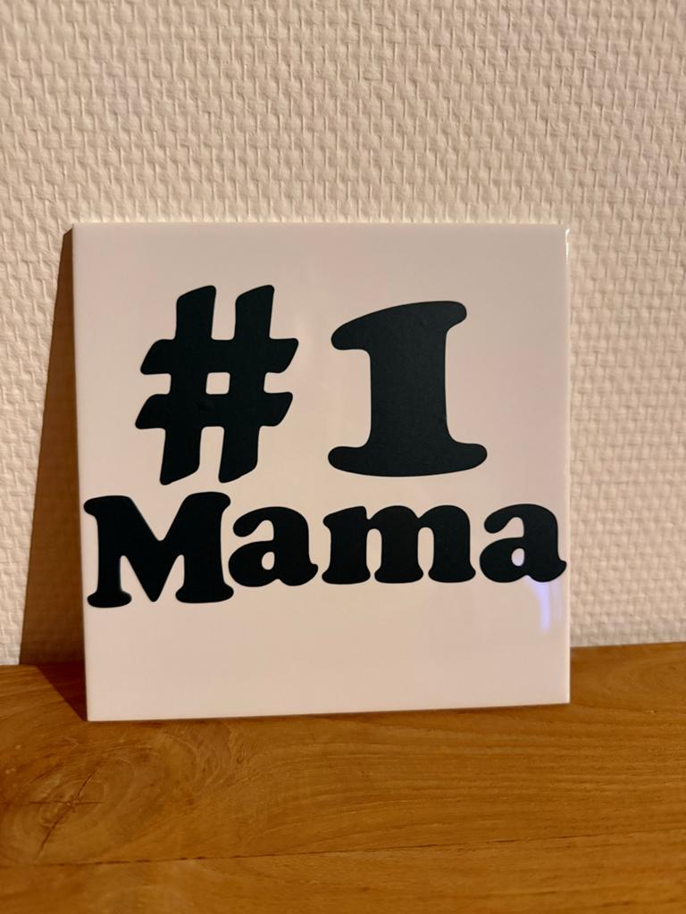 Tegel #1 Mama - Perfect Moederdag Cadeau 15x15 cm, Ophalen of Verzenden