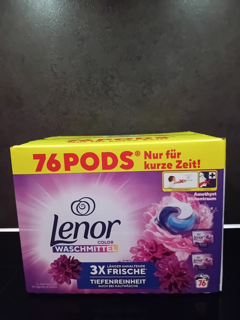 Lenor Color Wasmiddel Amethyst  76 pods New, Ophalen of Verzenden