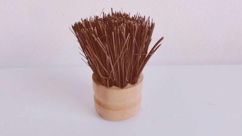 Pan borstel, pot borstel ouderwets van hout, Ophalen of Verzenden