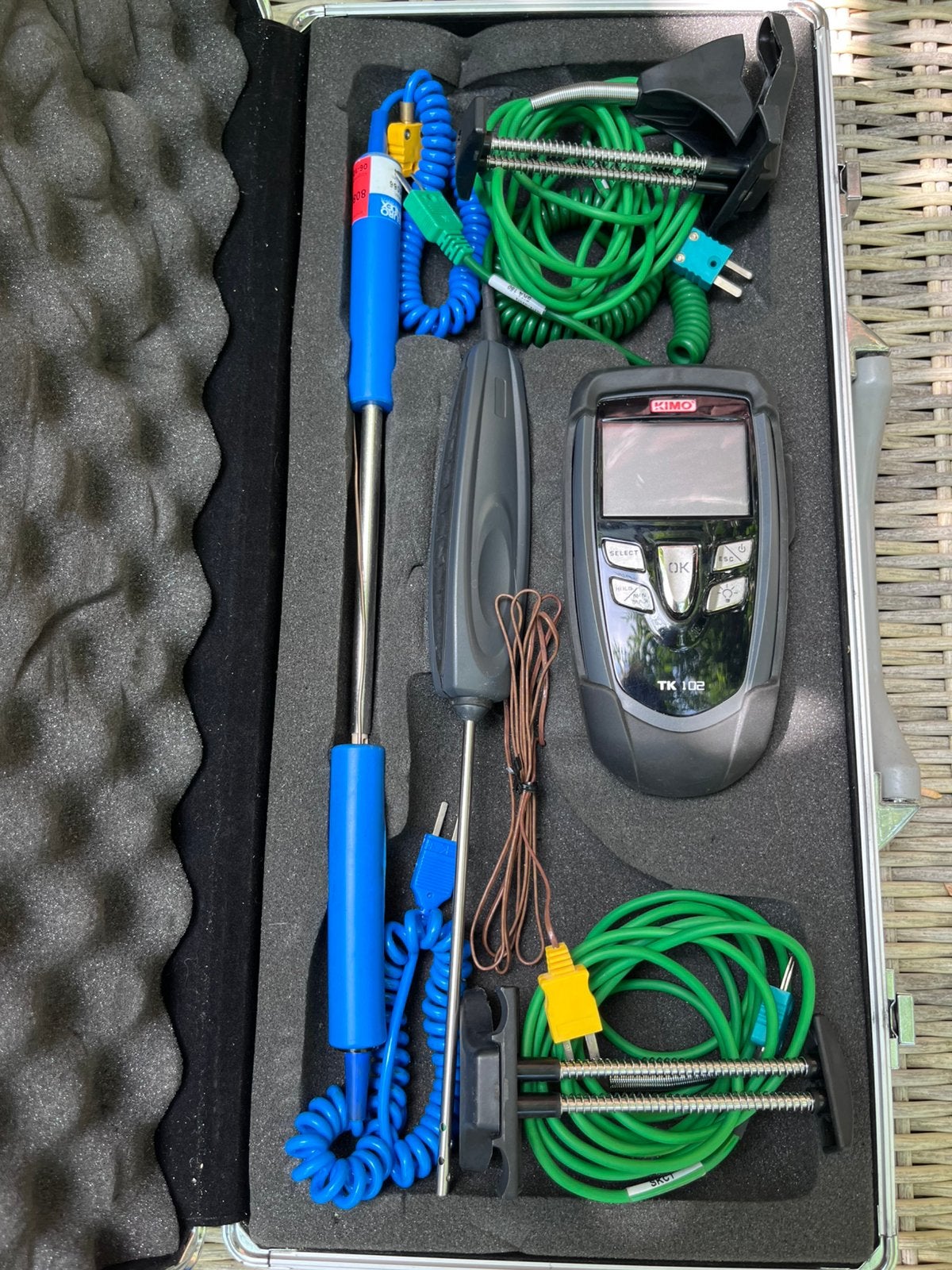 Kimo TK102 Thermokoppel Temperatuurmeter Set met Sondes, Ophalen, Gebruikt, Temperatuur