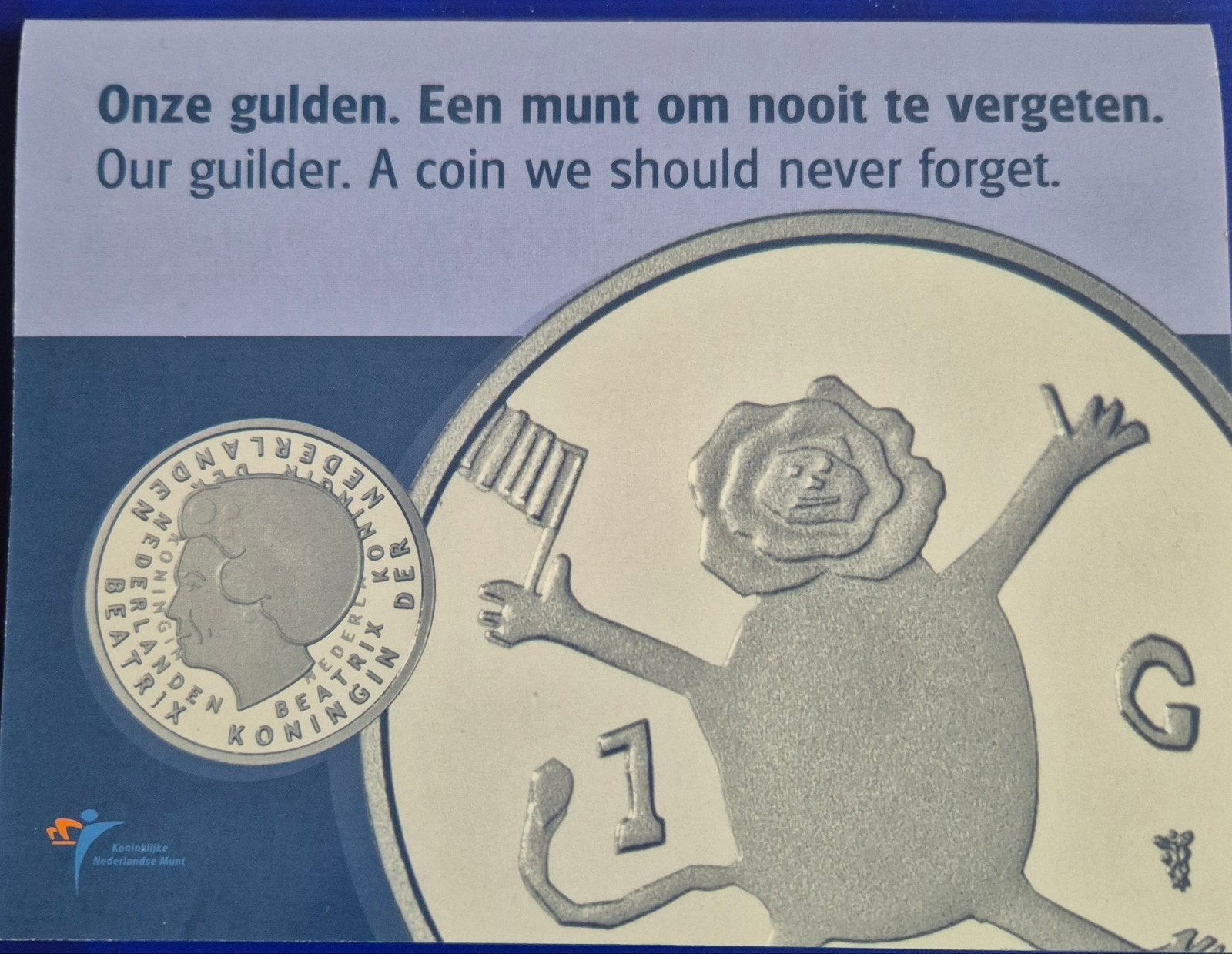 De Laatste Gulden - Koningin Beatrix (2001) FDC, Ophalen of Verzenden, Koningin Beatrix, 1 gulden, Losse munt