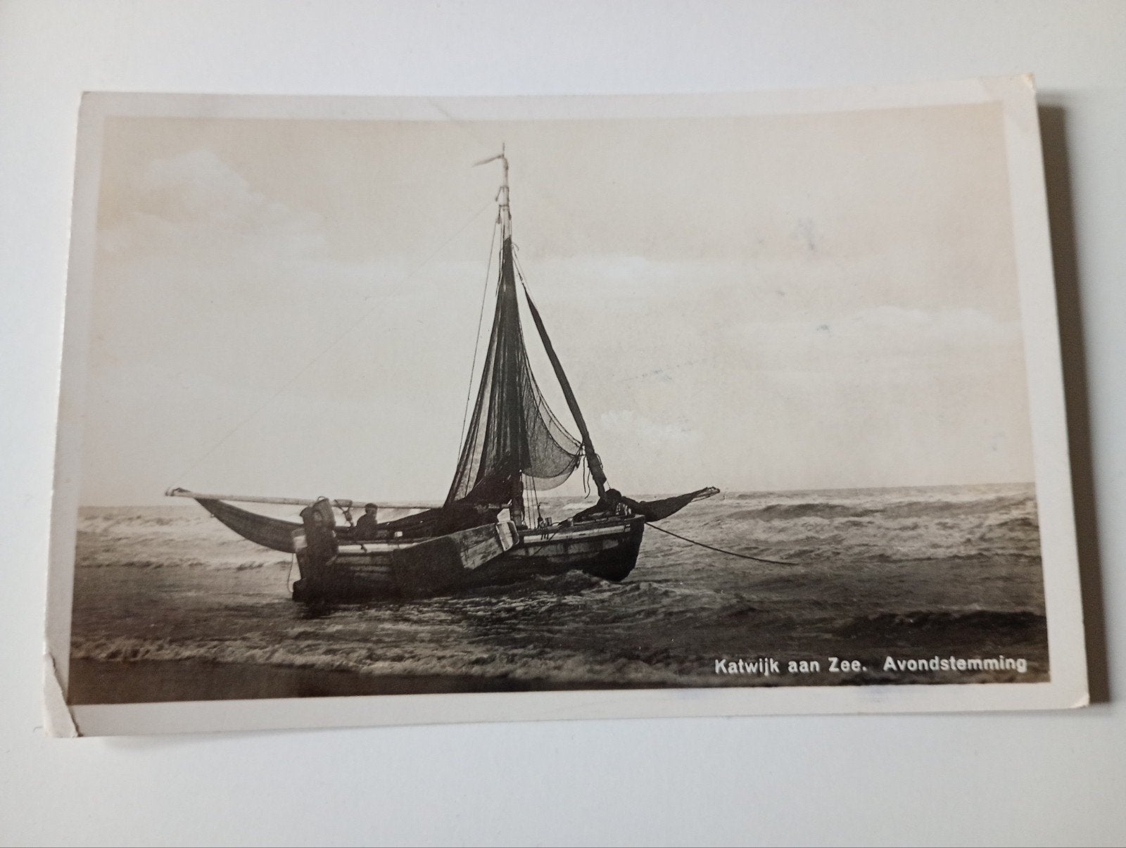 Katwijk aan Zee Vissersboot 1932, Ophalen of Verzenden, 1920 tot 1940, Gelopen, Zuid-Holland