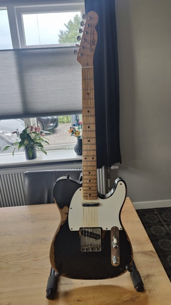 RebelRelic Custom Telecaster | Black Relic | Dikke Hals, Muziek en Instrumenten, Ophalen, Zo goed als nieuw, Solid body, Overige merken