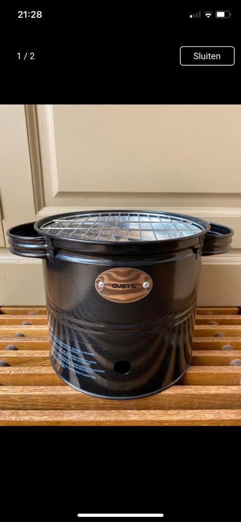 Mini BBQ GUSTA - Nieuw met houtskool!, Tuin en Terras, Houtskoolbarbecues, Ophalen of Verzenden, Nieuw
