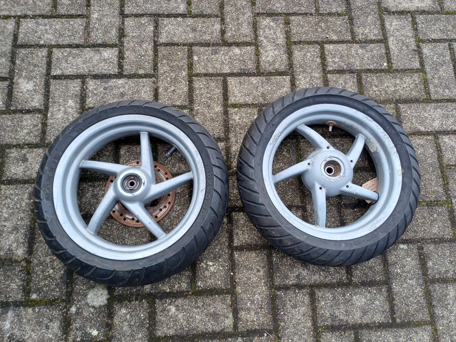 Aprilia sr50 oud type jaren 1996 velgen set gebruikt, Ophalen, Gebruikt, Overige typen, Aprilia