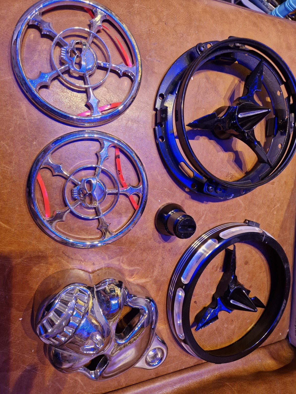 Diverse motorfiets accessoires chrome en zwart harley, Motoren, Ophalen of Verzenden, Nieuw