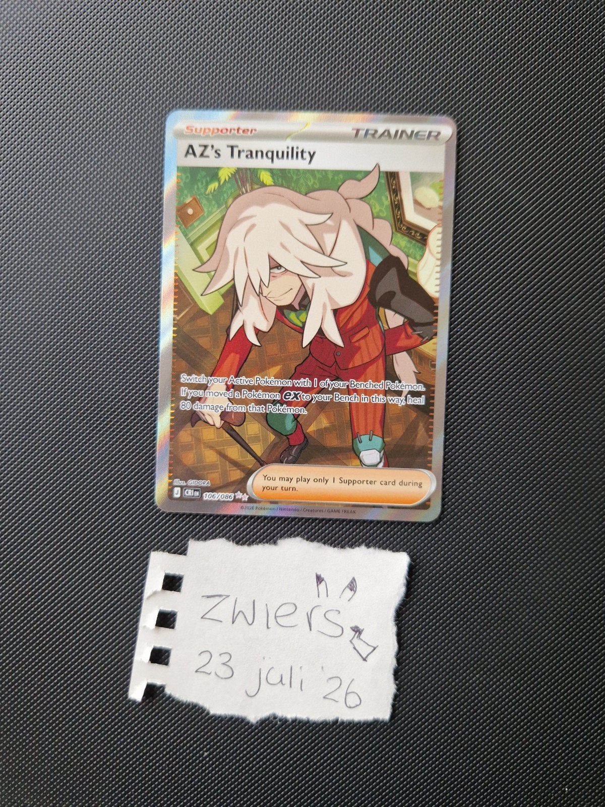 AZ's tranquility | Pokemon kaart | NM | Engels, Ophalen of Verzenden, Nieuw, Losse kaart, Foil
