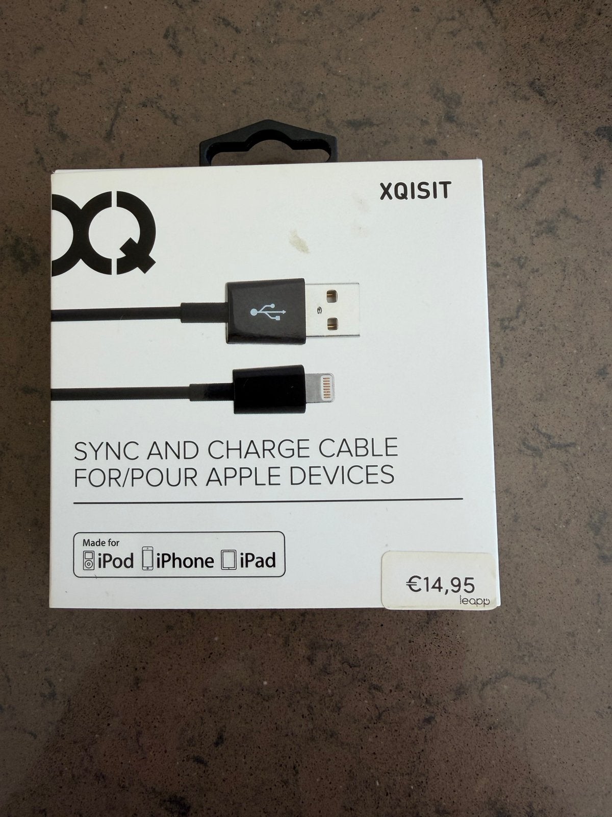 XQISIT Oplaadkabel voor Apple Devices - 1 meter Lightning, Lightning, Nieuw, Ophalen of Verzenden, Oplaadkabel